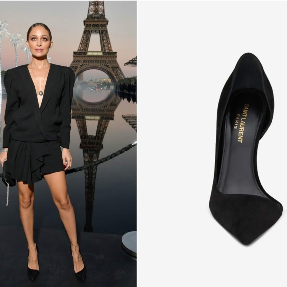 Saint Laurent Anja 105 D’Orsay Suede Pumps